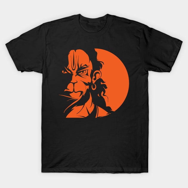 Rudra Hanuman T-Shirt by locartindia